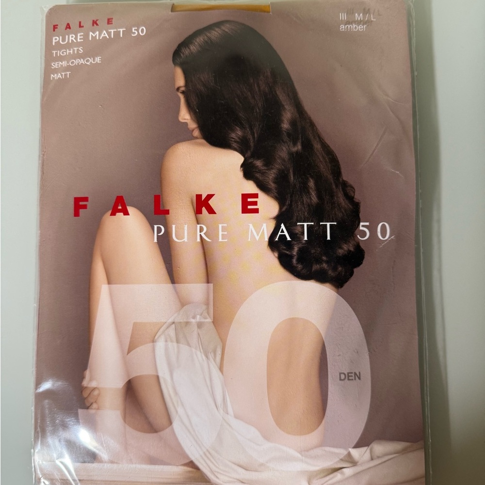 Falke Pure Matt 50 Tights Amber Size M/L
